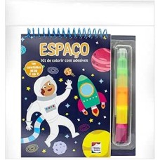 Espaço - Kit de colorir com adesivos 