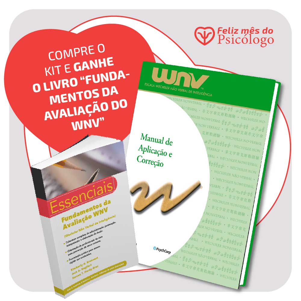 WNV - Escala Wechsler Não Verbal de Inteligência - Kit completo