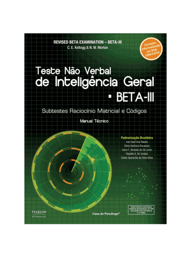 BETA III - Teste Não Verbal de Inteligência Geral - Crivo raciocínio matricial