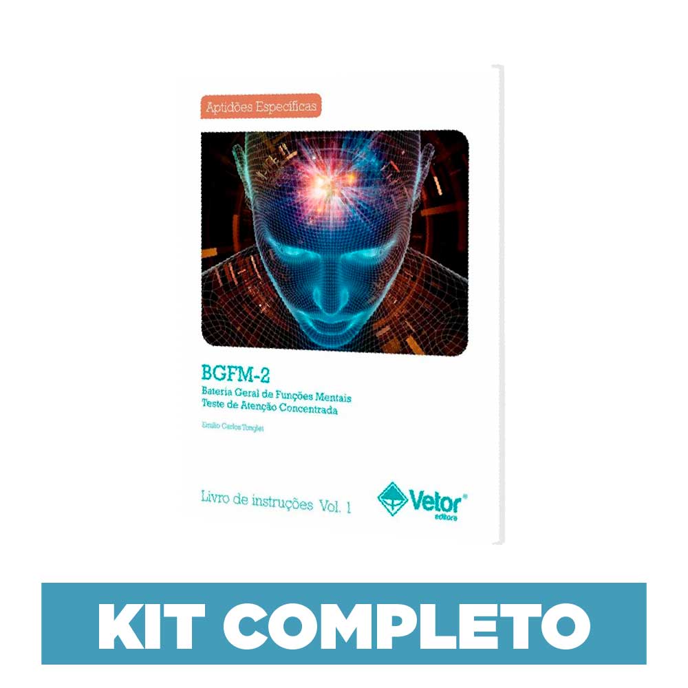 BGFM 2 - Bateria Geral de Funções Mentais - Kit completo 