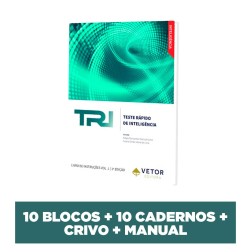 TRI - Teste Rápido De Inteligência - Combo 10 Blocos+Manual e Crivo