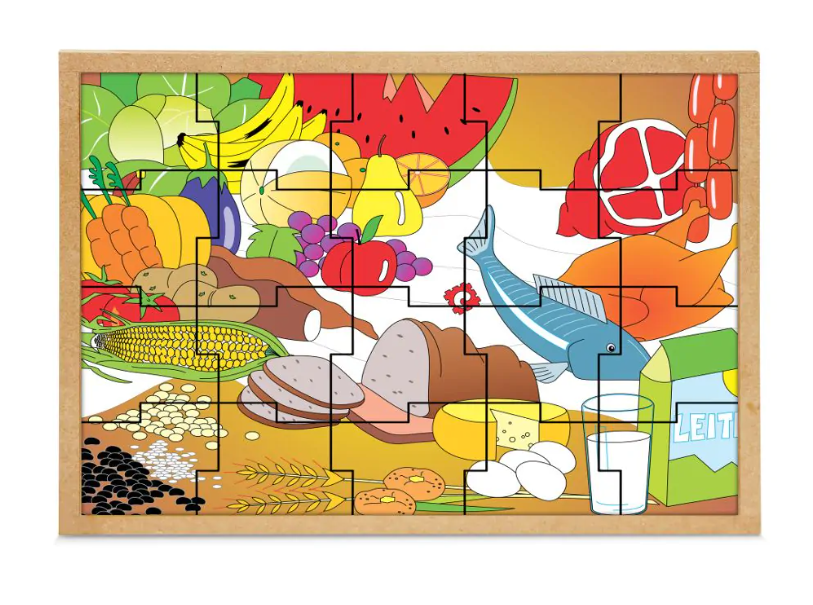 quebra cabeça alimentos