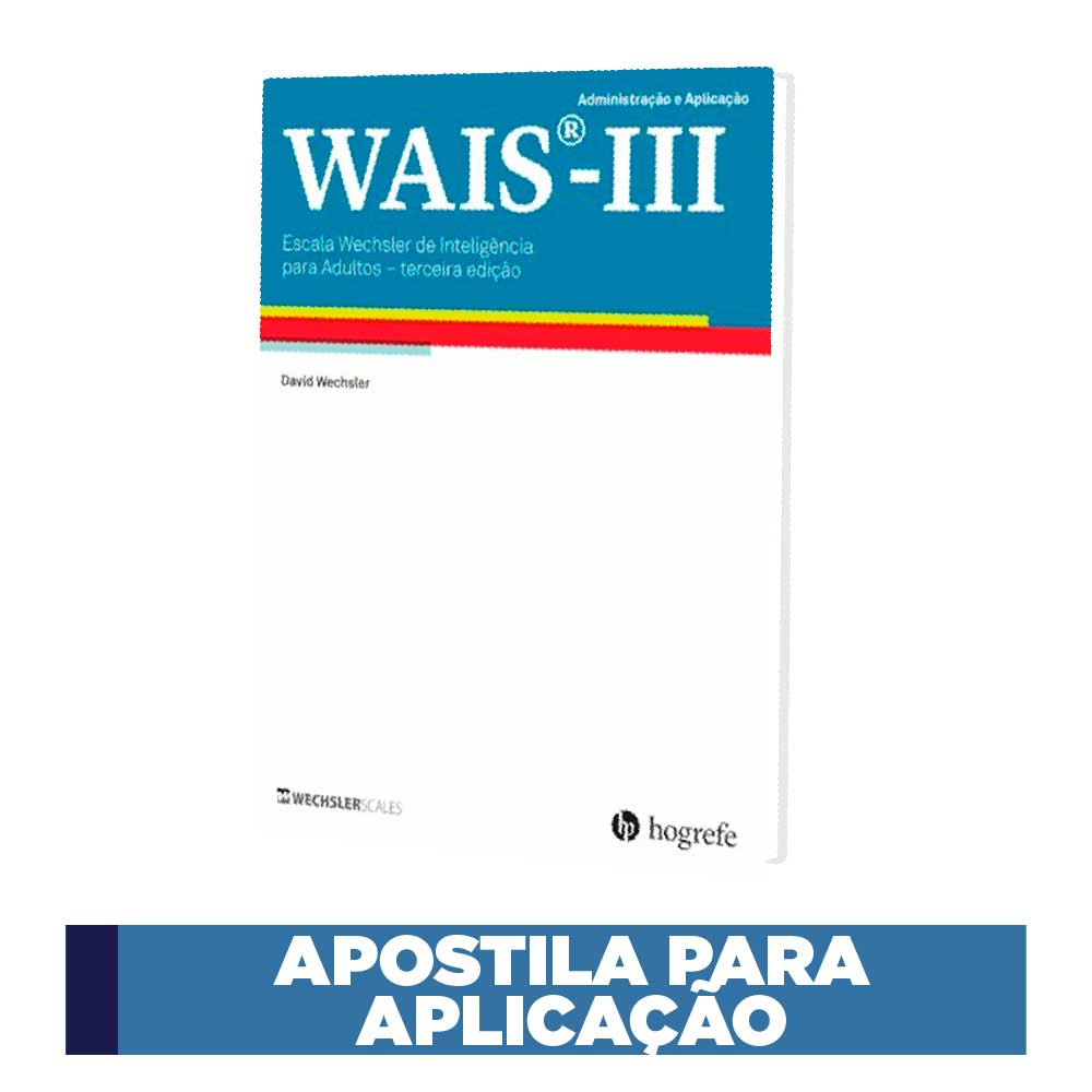 Capas Hogrefe_WAIS Apostila para Aplicação