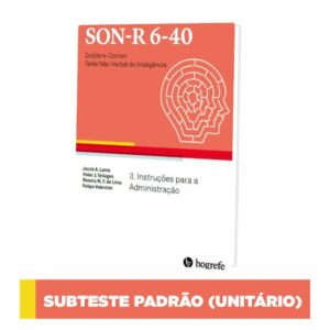 SON-R 6-40 - Teste não-verbal de inteligência - Caderno subtestes padrões (Unitário)